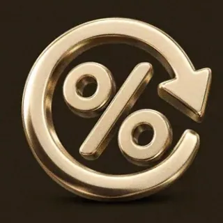 Gold percent symbol — Bsb007