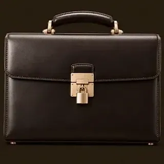 Locked leather briefcase — Bsb007