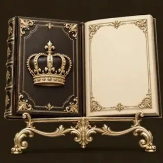 Ornate open book — Bsb007