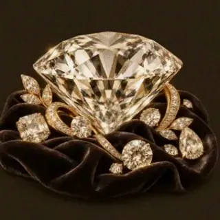 Faceted diamond gemstone — Bsb007