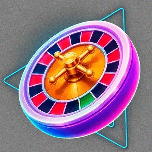 Neon roulette wheel