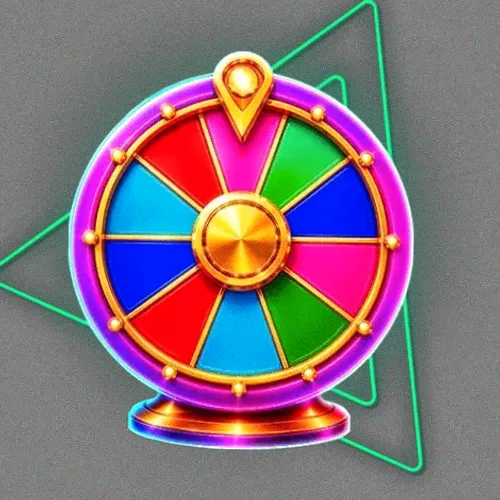 Colourful prize wheel
