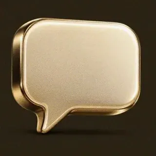 Gold speech bubble — Bsb007